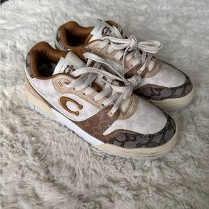 Coach Sneakers in Tan and Cream